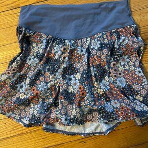 Aerie Blue Floral Skirt